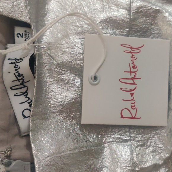 Rachel Antonoff Christa Empire Dress in Silver 2 NWT - Picture 6 of 6